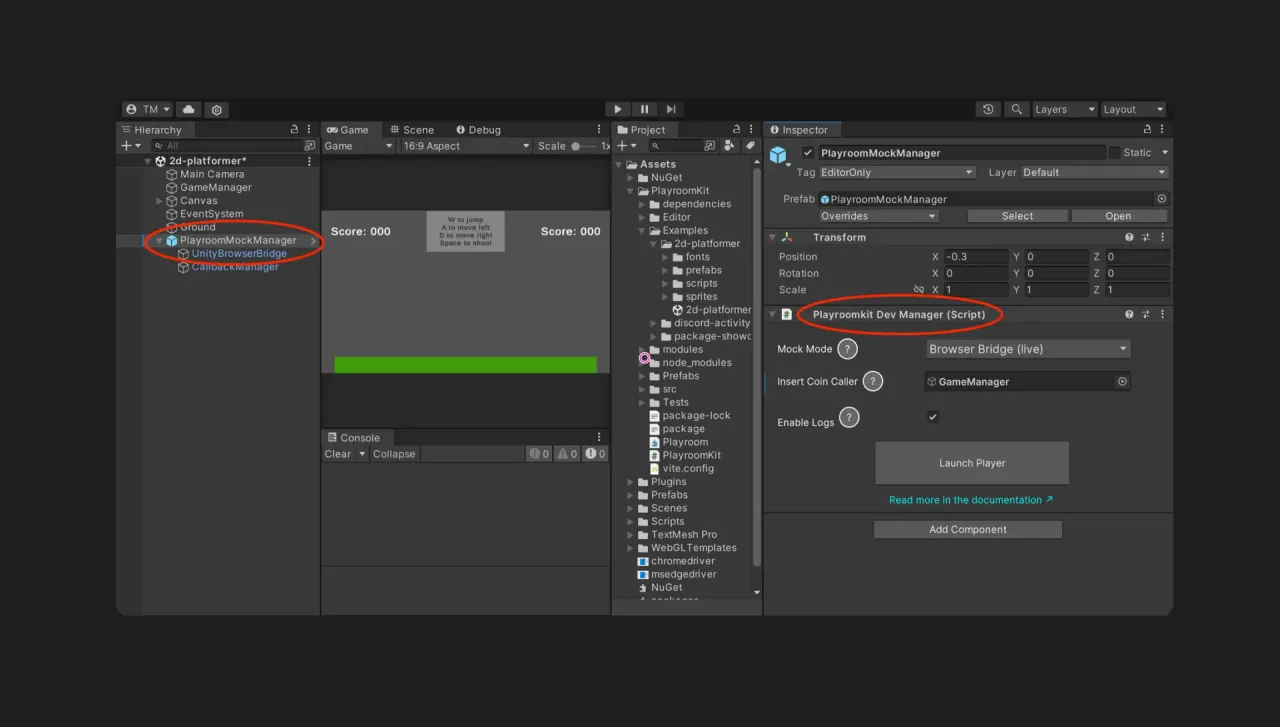 PlayroomKit for Unity - access-the-playroom-dev-manager.webp